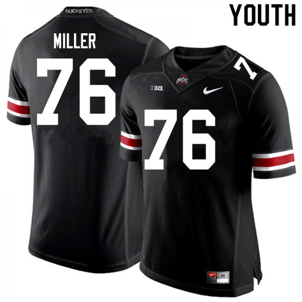 Ohio State Buckeyes #76 Harry Miller Youth Football Jersey Black